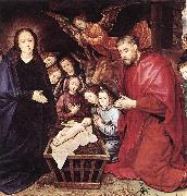 GOES, Hugo van der Adoration of the Shepherds (detail) sdg Spain oil painting artist